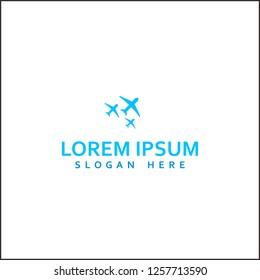 Vector logo flight transportation service or shipping goods