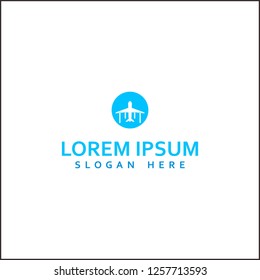 Vector logo flight transportation service or shipping goods