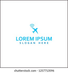 Vector logo flight transportation service or shipping goods