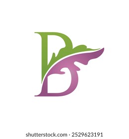 Logotipo de Vector Florista Letra B Exclusivo 