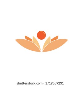 vector logo flower design with white background