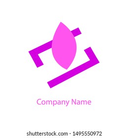 Vector logo of a flower petal