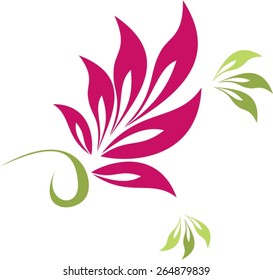 vector logo, flower vector, pink flower