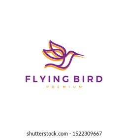 Vector Logo Flying Bird Creative Unique