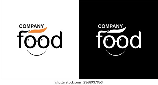 VECTOR LOGO FOOD BLACK ORANGE COLOUR