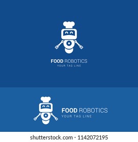 Vector Logo Food Robot
