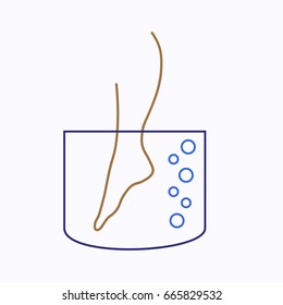 Vector logo of foot care for spa salon