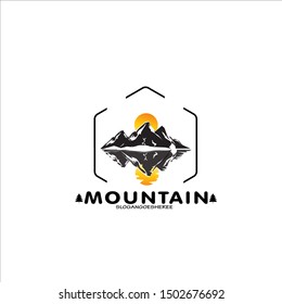 vector logo forest template. vector illustrasion design  Icons, flat, sunrise, vector  inspirative