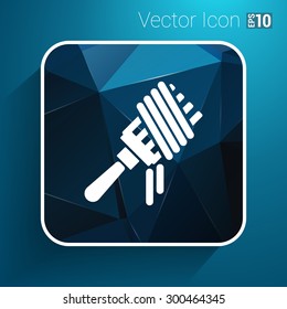 Vector logo fork with pasta hot symbol.