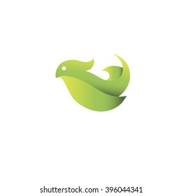 Vector logo in the form of a stylized bird on a white background