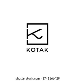 vector logo format box with the letter K inside it.