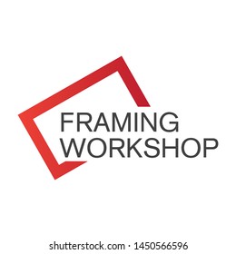 Vector logo framing workshop, frame
