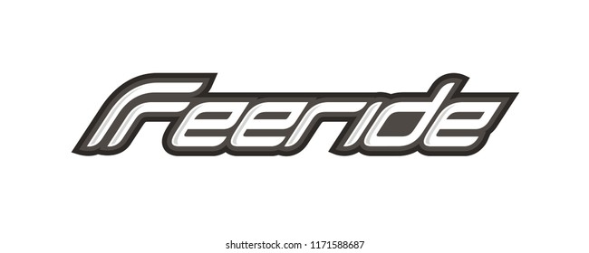 Vector logo Freeride. Isolated on white background