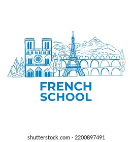 Vector logo of the French language school