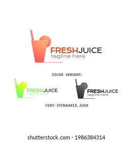 vector logo for fresh fruit juice cafe