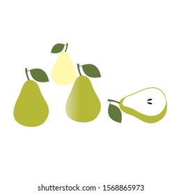 vector logo of fresh pears for health