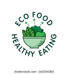 logotipo vectorial verduras frescas para una dieta sana