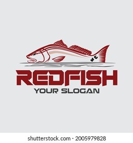 Vector Logo Freshwater Fishing Redfish 