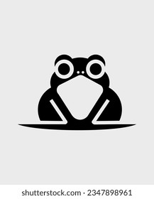 Vector logo frog animal black