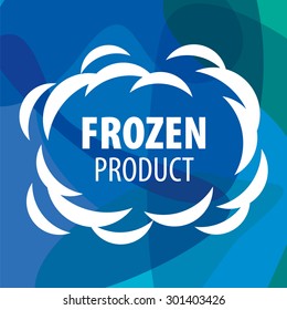 vector logo for frozen products in the form of a cloud