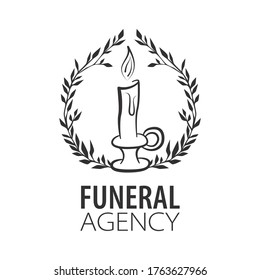 Vector logo of funeral and memorial services