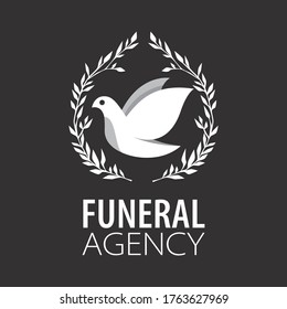 Vector logo of funeral and memorial services
