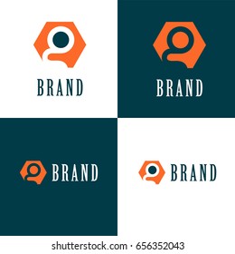 Vector logo with G letter company , Business Card Template, icon design