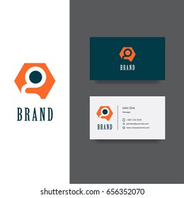 Vector logo with G letter company , Business Card Template, icon design