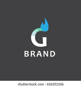 Vector logo with G letter company , Business Card Template, icon design
