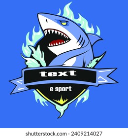 Vektor-Logo-Gaming-Blauhai