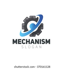 vector logo gear, the idea of a mechanism for technology