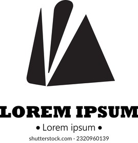 Vector logo geometric triangle arrangement forming a tent. marquee logo, geometric logo, marquee, and abstract