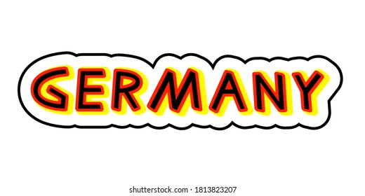 Vector logo for Germany country.Isolated on white background.