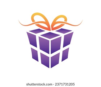Vector logo gift stock vector Illustration