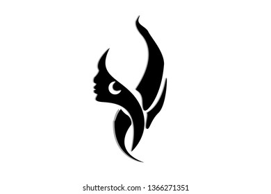 vector logo of girl