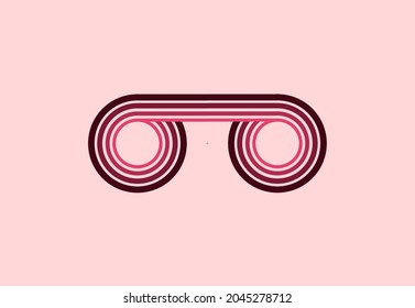 vector logo with glasses shape with celtic knot technique