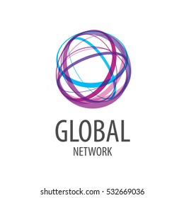 red global del logotipo vectorial