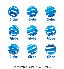 Abstract 3d Global Logo Sphere Global Stock Vector (Royalty Free) 379479298