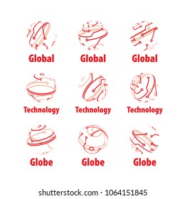 vector logo globe