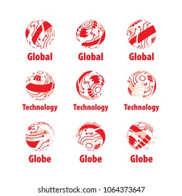 vector logo globe