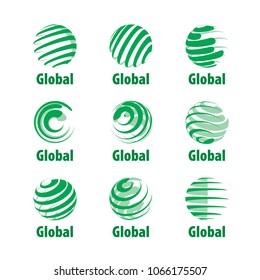 vector logo globe