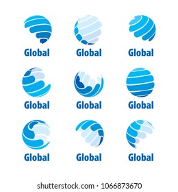 vector logo globe