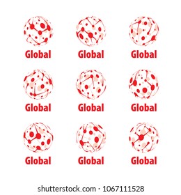 vector logo globe