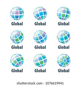 vector logo globe