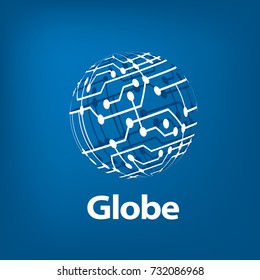 vector logo globe