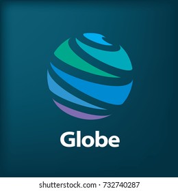 vector logo globe