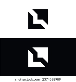 vector logo go, map and initial L