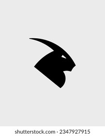 Vector logo goat simple black