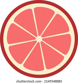 Vector logo of grapefruit slice. Vector illustration of grapefruit slice	
