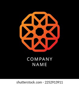 Vector Logo, Graphic Element, Black Background
